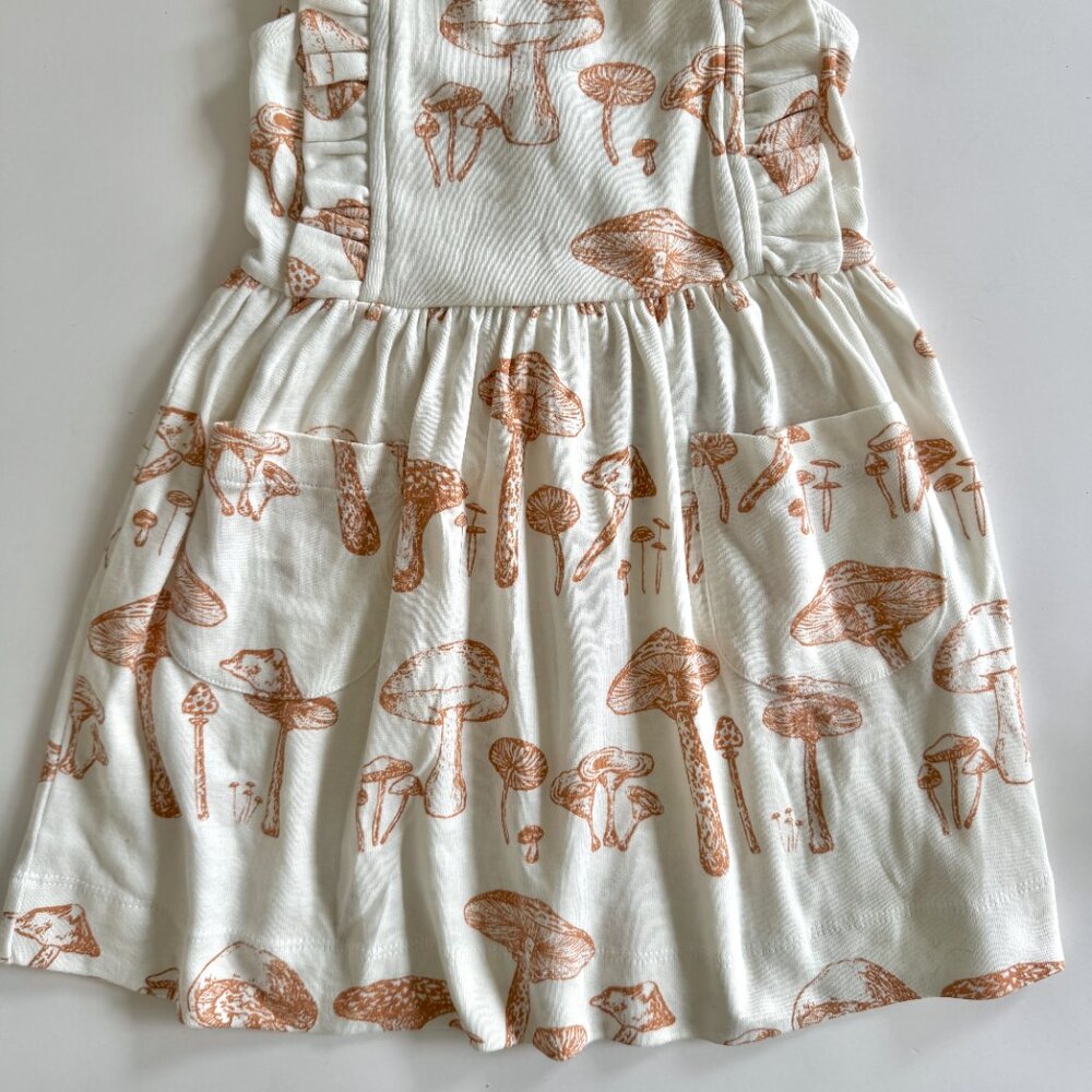 Kate Quinn Ruffle Dress | Mushroom Print | Organic Cotton | 18–24M | NWT (new wi - Picture 6 of 7